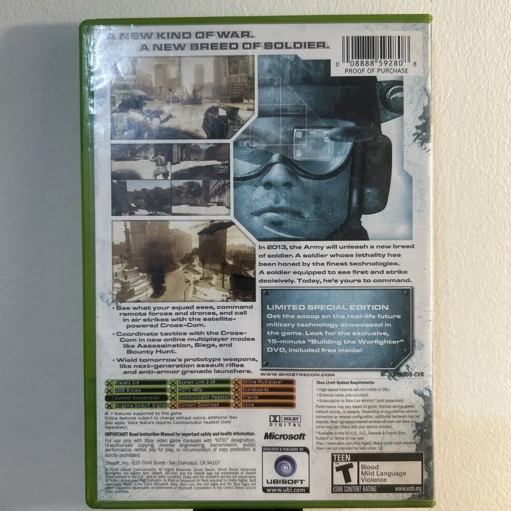 Tom Clancy's Ghost Recon: Advanced Warfighter (Microsoft Xbox 360, 2006)